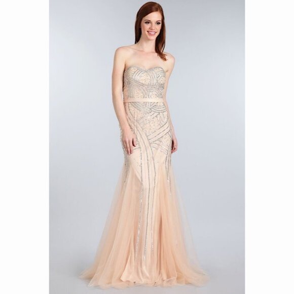 CHAMPAGNE Tulle Sequin Dress - Picture 1 of 6